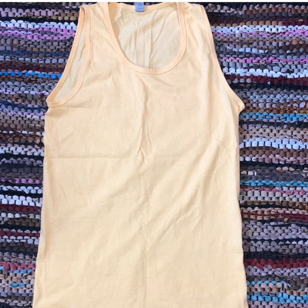 yellow tank top